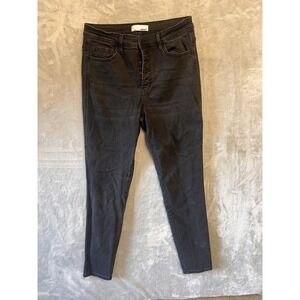 VERVET‎ Womens Black High Rise Skinny Button Fly Jeans Size 30